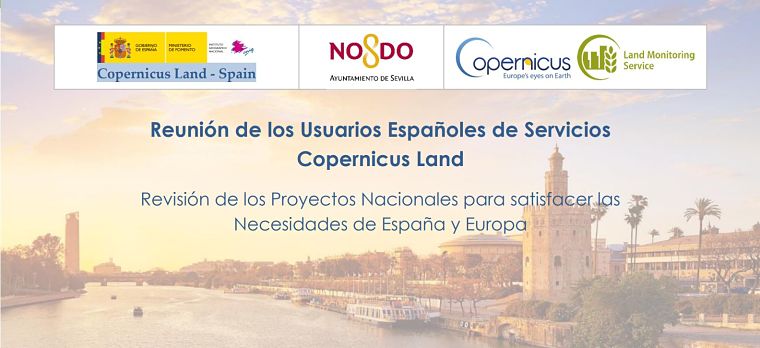 Cartel de la reunión del servicio Copernicus Land (Ministerio de Fomento)