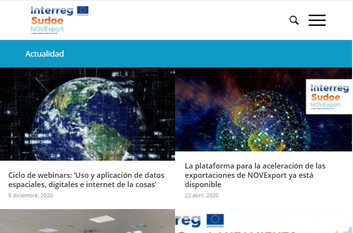 Imagen de portada del Portal web NOVExport